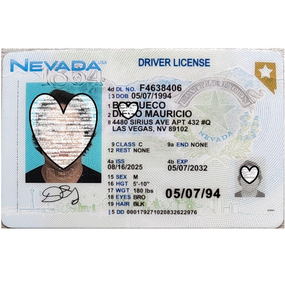 2025 Nevada driver's license scannable