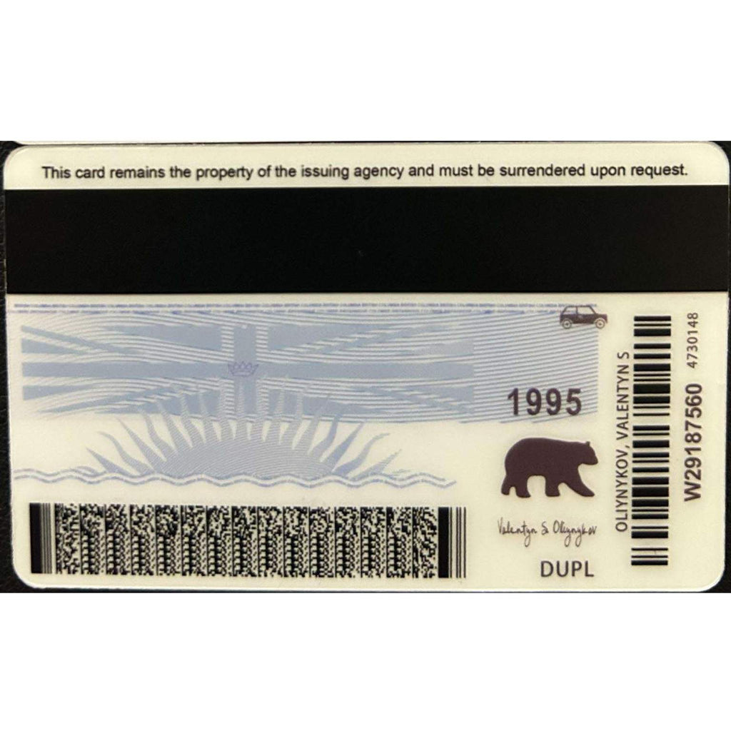 Driver's license from British Columbia Backside | Buy Best BC DL online