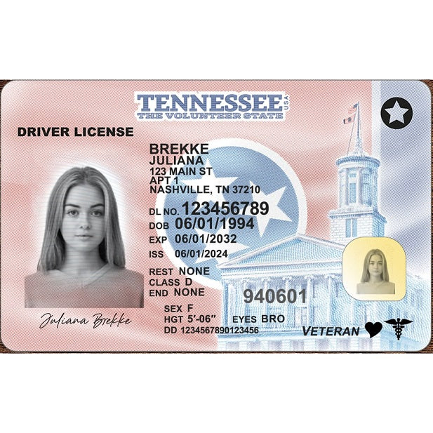 Newest Tennessee driver's license 2025